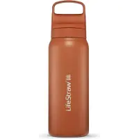 LifeStraw Go 2.0 Stainless Steel Water Filter Bottle, Kyoto Orange, 700 ML, orange