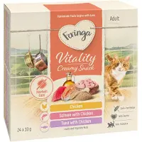 Feringa Økonomipakke: Vitality Creamy Snacks - Mix: 3 smagsvarianter (96 x 10 g)