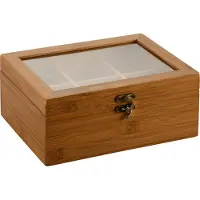Kesper bambusæske med lås 21,7 x 16 x 9 cm