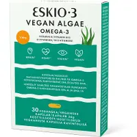 Helsegrossisten Eskio-3 Vegan Algae - Vegansk Omega 3 • 30 kaps. DATOVARE 12/2025