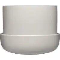Iittala Nappula krukke med underskål Ø17 cm h13 cm Lysegrå