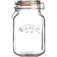 Kilner sylteglas firkantet med bøjle Klar, 2 l