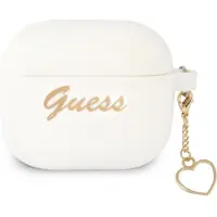 GUESS GUA3LSCHSH AirPods 3 cover hvid/hvid Silikone Charm Heart Collection