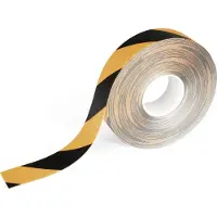 Durable Advarselstape Duraline Strong 50mm x 30m 0,7mm gul/sort - (30 meter pr. rulle)