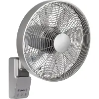 CasaFan AIROS ECO DESIGN WALL TS Vægventilator 45 W (Ø x H) 404 cm x 540 mm Titansølv med fjernbetjening, Timer