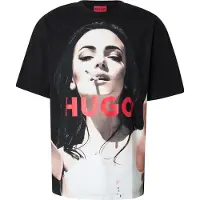 HUGO Oversize fit T-shirt i bomuld med statement grafik