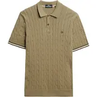 Superdry Superdrytil mænd. M1110441A Struktureret grøn poloshirt (L), Casual, Bomuld, Korte ærmer