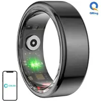 COLMI R02 vandtæt Smart Ring - dansk, svensk, engelsk sprog - størrelse: 11/20.3mm - sort