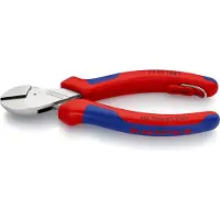 Knipex 73 05 160 T, Diagonale horisontale tænger, 4,8 mm, Krom-vanadium-stål, Plast, Blå, Rød, 160 mm