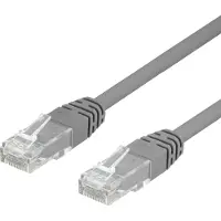 Deltaco UTP Cat6 patchkabel 0.5m, grå