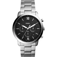 Fossil Herreur FS5384 Sort/Stål Ø44 mm