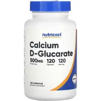 Nutricost , Calcium D-Glucarat, 500 mg, 120 Kapsler