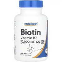 Nutricost , Biotin, 10.000 mcg, 120 Capsules