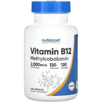 Nutricost , Vitamin B12, 2.000 mcg, 120 Kapsler
