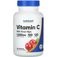 Nutricost , Vitamin C With Rose Hips, 1,000 mg, 120 Capsules