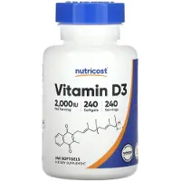 Nutricost , Vitamin D3, 2,000 IU, 240 Softgels