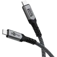 Goobay USB-C 4.0 tekstilkabel på 1,8 m
