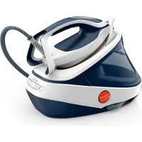 SEB Tefal Pro Express Ultimate II GV9712E0 - Dampstrygejern med automatisk afbrydelse - såleplade: Durilium Airglide Autoclean Ultra Thin - 3000 W - hvid/blå