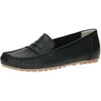 Caprice Moccasin, black, made of Leather without heel, Size 41