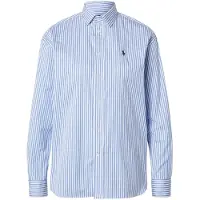 Ralph Lauren Polo Ralph Laurentil kvinder. 211910743020 Skjorte i bomuld med striber Relaxed Fit blå (L), Casual, Lange ærmer