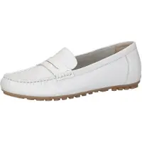 Caprice Moccasin, white, made of Leather without heel, Size 38