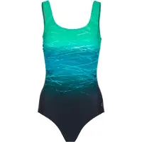LASCANA Badedragt petroleum / jade / sort