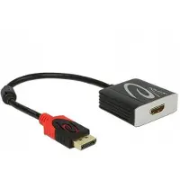 DeLOCK DisplayPort to HDMI-adapter, active, 4K in 60Hz, 0,2m, black
