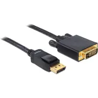 DeLOCK passiv, -kabel DisplayPort 1.1 han til DVI-D (Dual Link) 24+1 han, 1 m