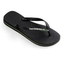 Havaianas - Sandaler og klipklappere - Brasil Logo Black/Black til UnisexUld - Størrelse 37 - 38 - Sort