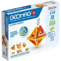 Geomag Magnetsæt - Classic Panels Recycled - 35 Dele - - OneSize - Magnetlegetøj