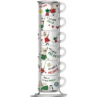 Bialetti L''Omino Italiano, Sæt, Flerfarvet, Keramisk, Espresso, 6 stk, Kasse