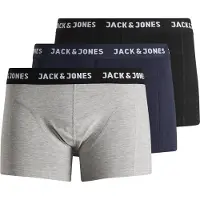 Jack & Jones Boksershorts 'JACAnthony' navy / grå-meleret / sort / hvid