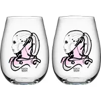 Kosta Boda All about you glas 57 cl 2 stk love you (rosa)
