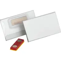 Durable Navneskilt 40x75 mm med magnet Place & Hold - (25 stk.)
