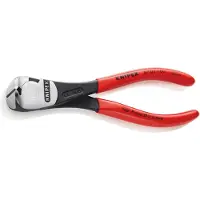 Knipex 67 01 160, Knibtænger, Krom-vanadium-stål, Plast, Rød, 160 mm, 237 g