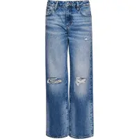 Superdry Superdrytil kvinder. W7011013A Blå jeans med brede ben (26/30), Casual, Økologisk bomuld, Bæredygtig