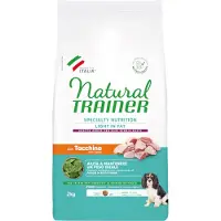 NATURAL TRAINER Light in Fat Mini Adult med kalkun - 2 kg