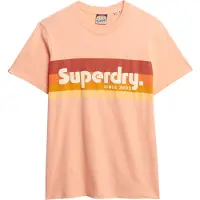 Superdry Superdrytil mænd. M1012137B T-shirt Terrain Logo Stripe Relaxed orange (XXL), Casual, Bomuld, Korte ærmer