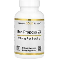 California Gold Nutrition , Bee Propolis 2X, Koncentreret Ekstrakt, 500 mg, 90 Veggie Kapsler