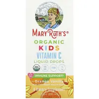 MaryRuth's , Organisk Børn Vitamin C Liquid Drops, 4-13 År, Orange Vanille, 2 fl oz (60 ml)