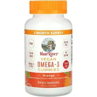 MaryRuth's , Vegan Omega-3 Gummies, Naturlig Orange, 60 Gummies
