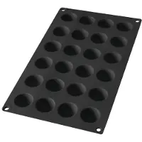 Lékué silikoneform halvkugle 24 stk Sort