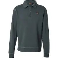 Superdry Superdrytil mænd. M2013776A Sweatshirt med halv lynlås og sorte kontrastsyninger (L), Casual, Bomuld