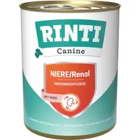 Rinti Canine nyre/Renal med oksekød 800 g - 6 x 800 g
