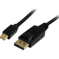 StarTech.com StarTech 3m Mini DisplayPort to DisplayPort 1.2 Cable DisplayPort 4k - DisplayPort kabel - DisplayPort (han) til Mini DisplayPort (han) - 3 m - sort
