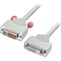 Lindy DVI-D/DVI-D 0.5m, 0,5 m, DVI-D, DVI-D, Hanstik, Hunstik, Grå
