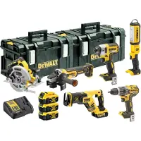 DeWalt sæt combo 18V DCK623P3 (DCD796, DCF887, DCG405, DCS367, DCS570, DCL050) 3x5,0Ah 2xDS300