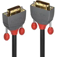 Lindy 36223, 3 m, DVI-D, DVI-D, Hanstik, Hanstik, Sort