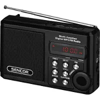 Sencor SRD 215 B - Privat radio - sort