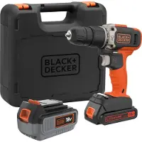 Black & Decker B+D 18V akku slagboremaskine m. 2.0 Ah/4.0Ah Li-ion Batteri